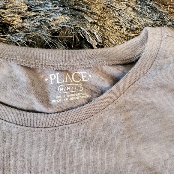CHILDREN'S PLACE GIRLS UNICORN GREY TEE SZ 7/8 - Picture 3 of 3